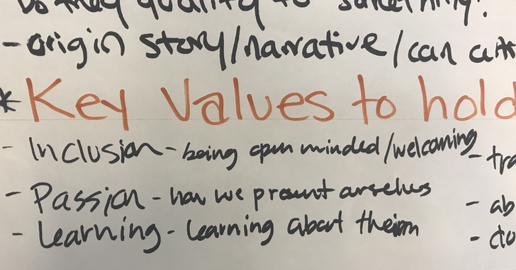 Key values to hold