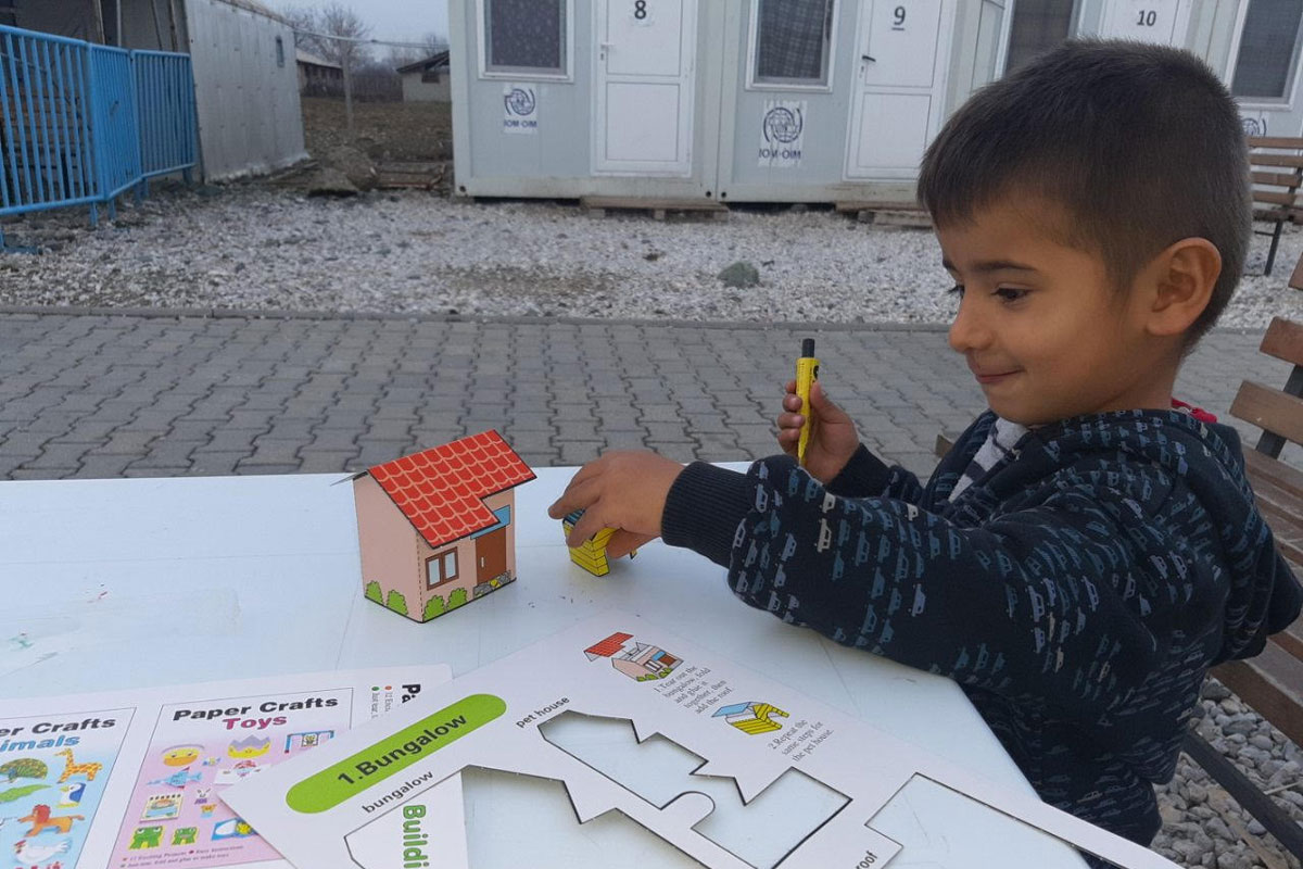 A child participating in a Legis program in North Macedonia.