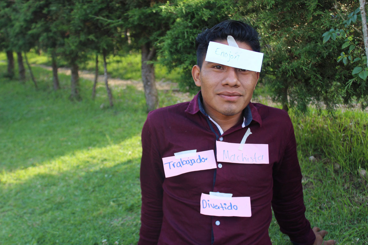 Diego, a young Tzeltal Indigenous member of the Chiapas Indigenous Coalition of Migrants, participating in a masculinities and youth meeting in Chiapas, Mexico.