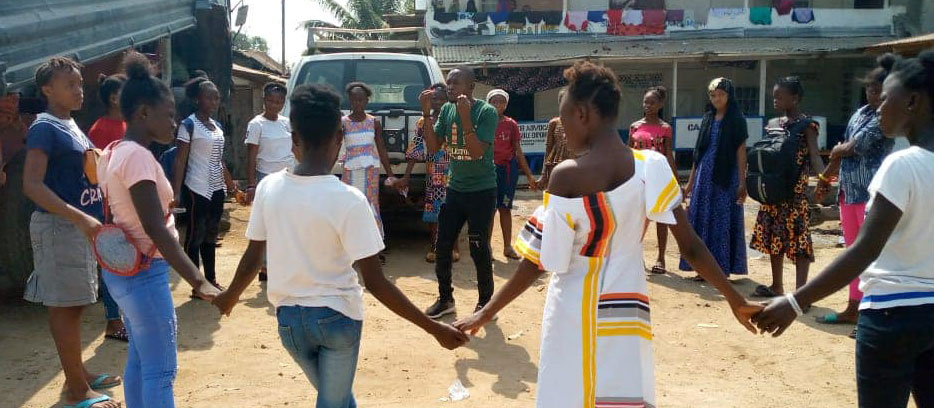 Girls participating in a CASE SALONE activity