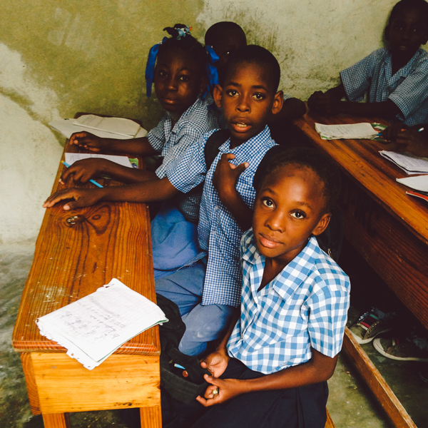 A classroom in Haiti.