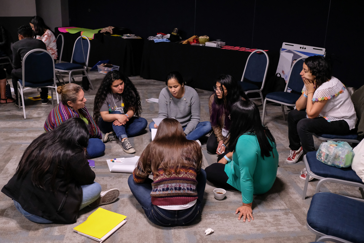 Young people participating in a convening in Tijuana, Mexico. © Jeff Valenzuela