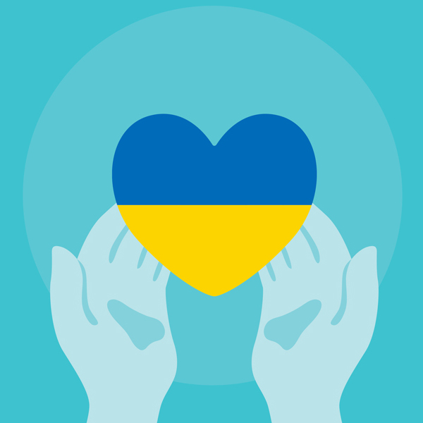 Ukraine heart graphic