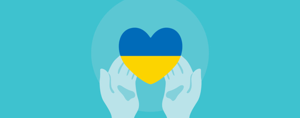 Ukraine heart graphic