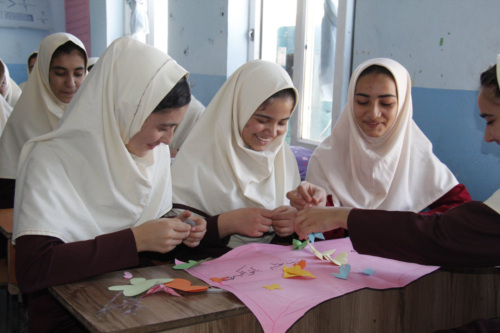Girls in a classroom in Afghanistan