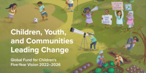 GFC five-year vision cover illustration of children