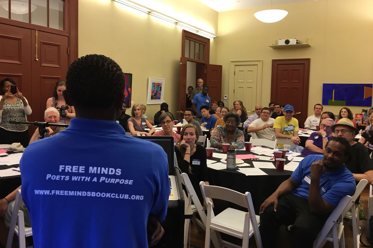 A Free Minds member home from prison speaks to the community