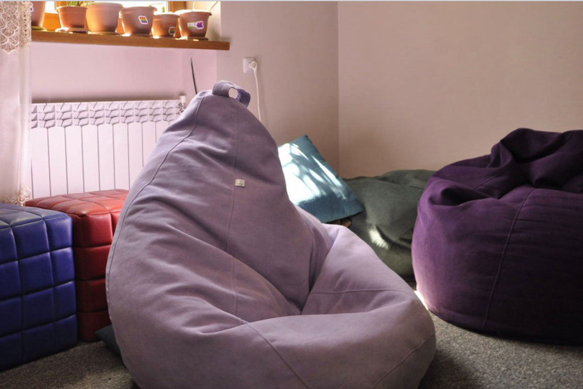 Large bean bag chair for relaxation