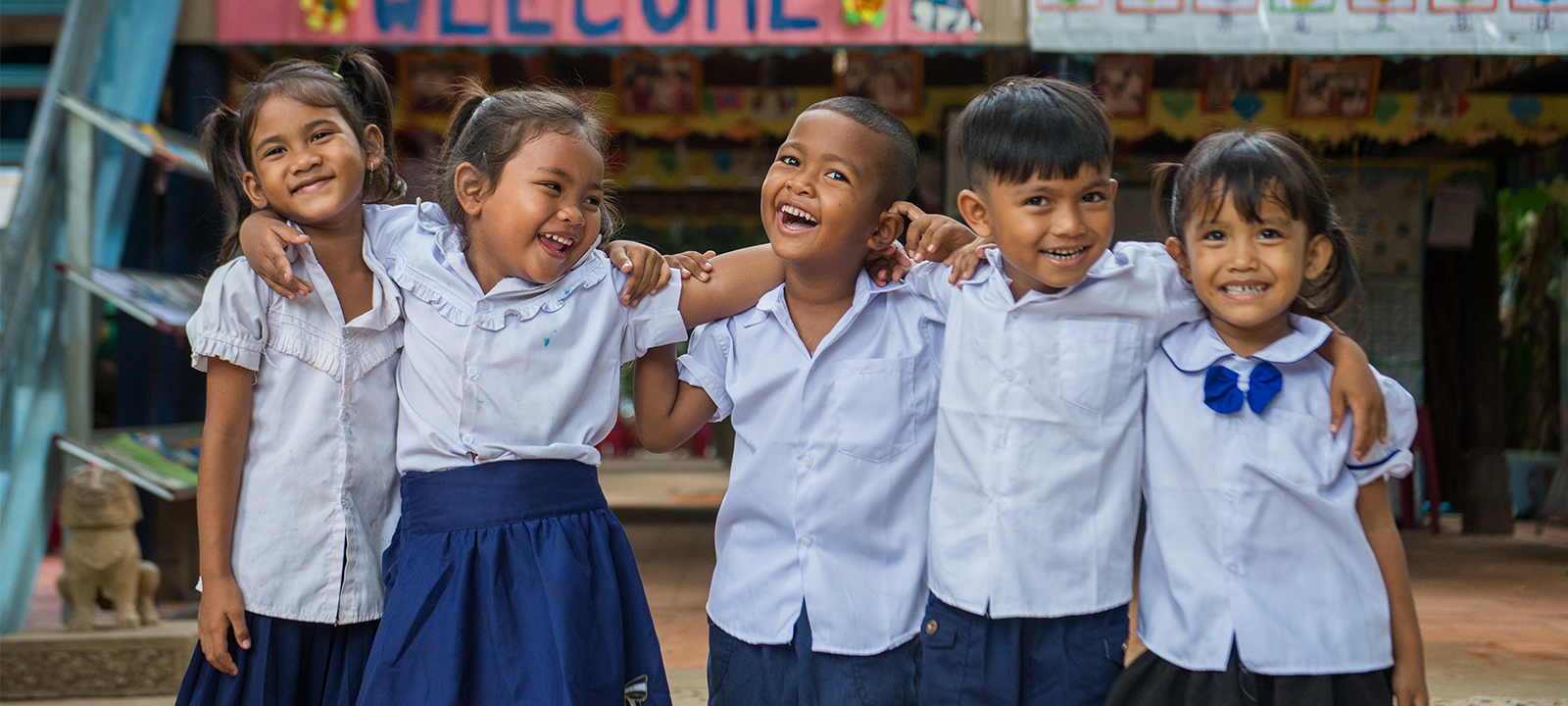 Group of smiling children.